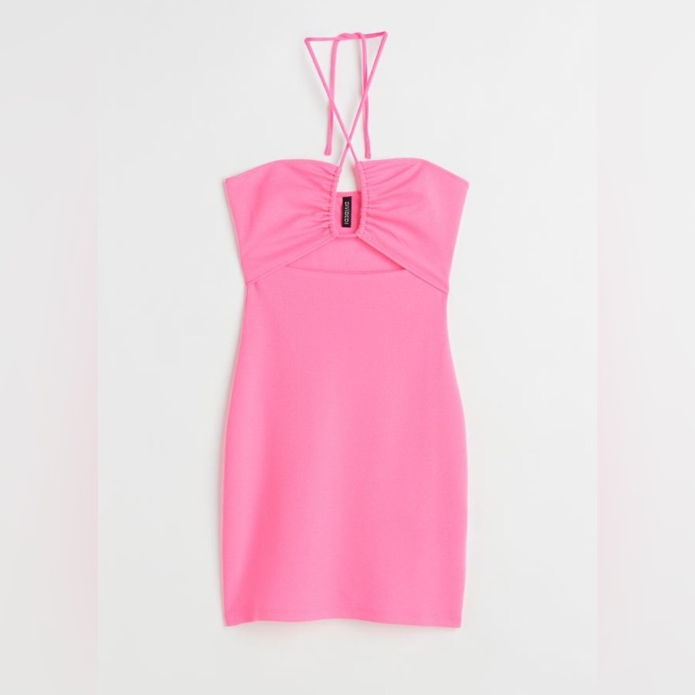 H&M Cutout Tie Mini Dress